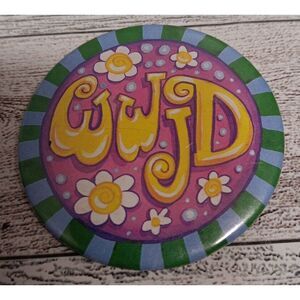 WWJD Jesus Vintage Seymour Indiana Button pin pinback collectable Souvenir Promo